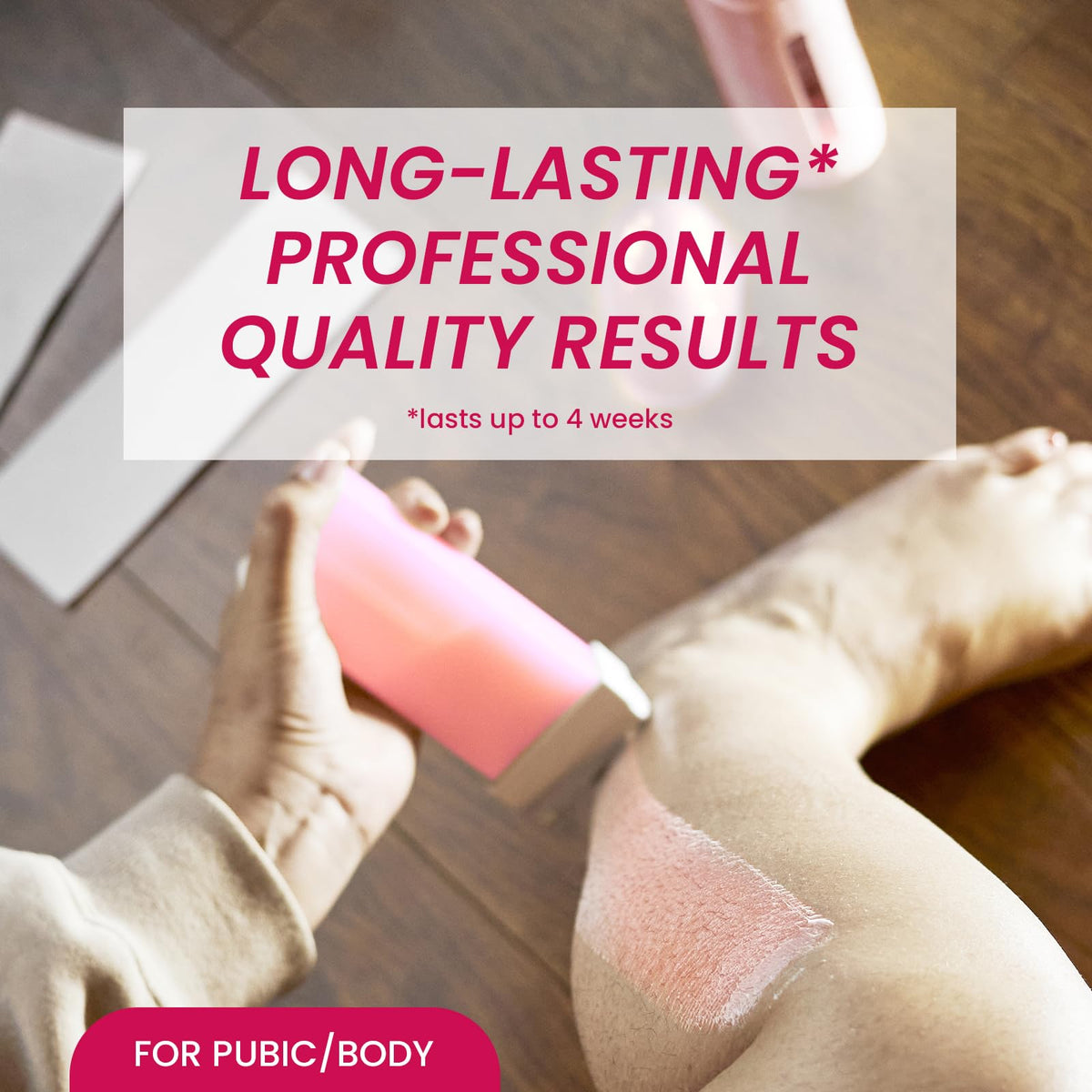 Charmonic wax strips enable clean, direct skin contact for fast results.