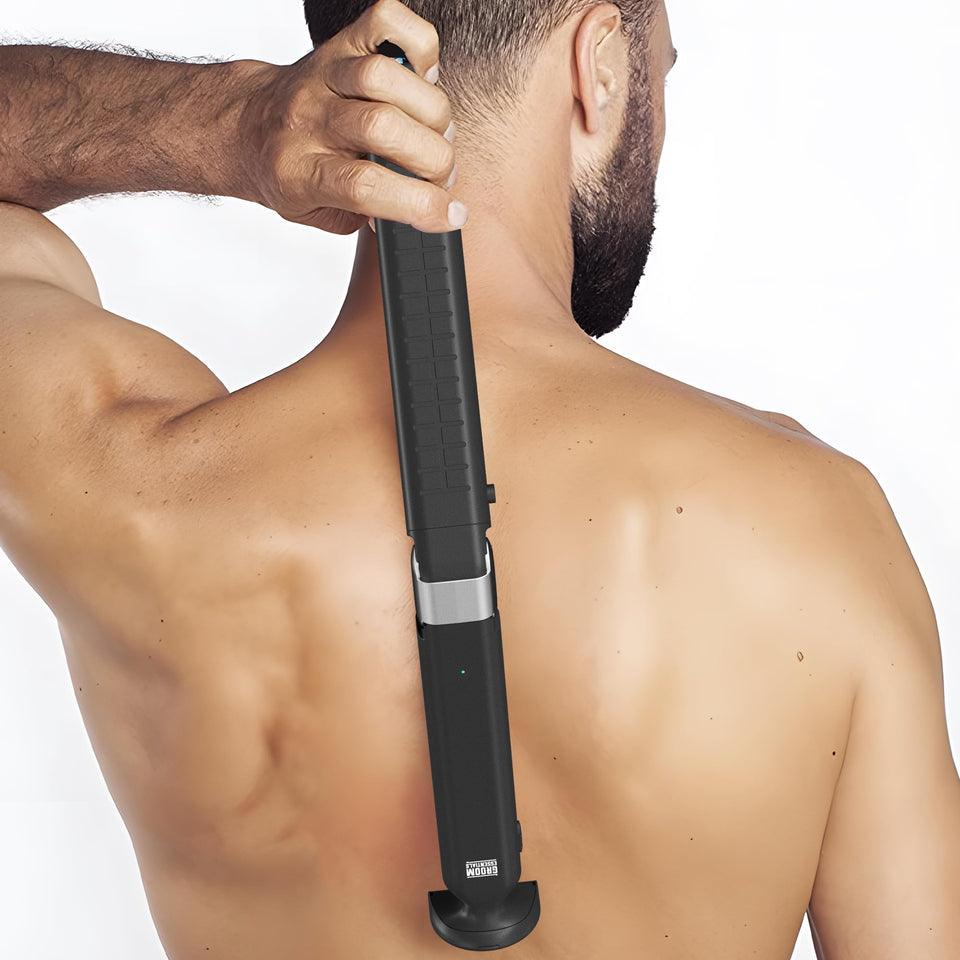 ChargeWorx back shaver with extendable handle for easy back grooming