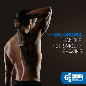 ChargeWorx back shaver with stainless steel blades for smooth trimming