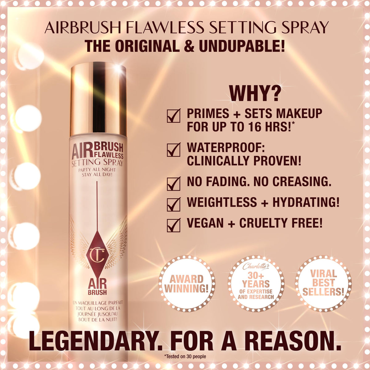 Charlotte Tilbury 2-step complexion duo preps skin for radiant, long-lasting makeup results.