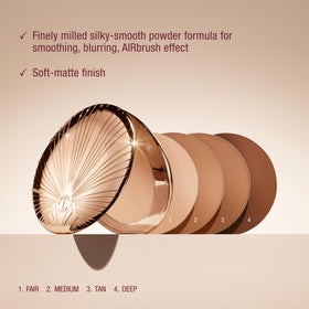 Charlotte Tilbury Airbrush Matte Bronzer Refill with silky mica for soft focus glow.