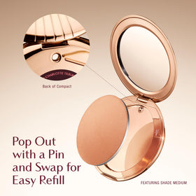 Charlotte Tilbury Airbrush Matte Bronzer sun-kissed-finish on swatch.