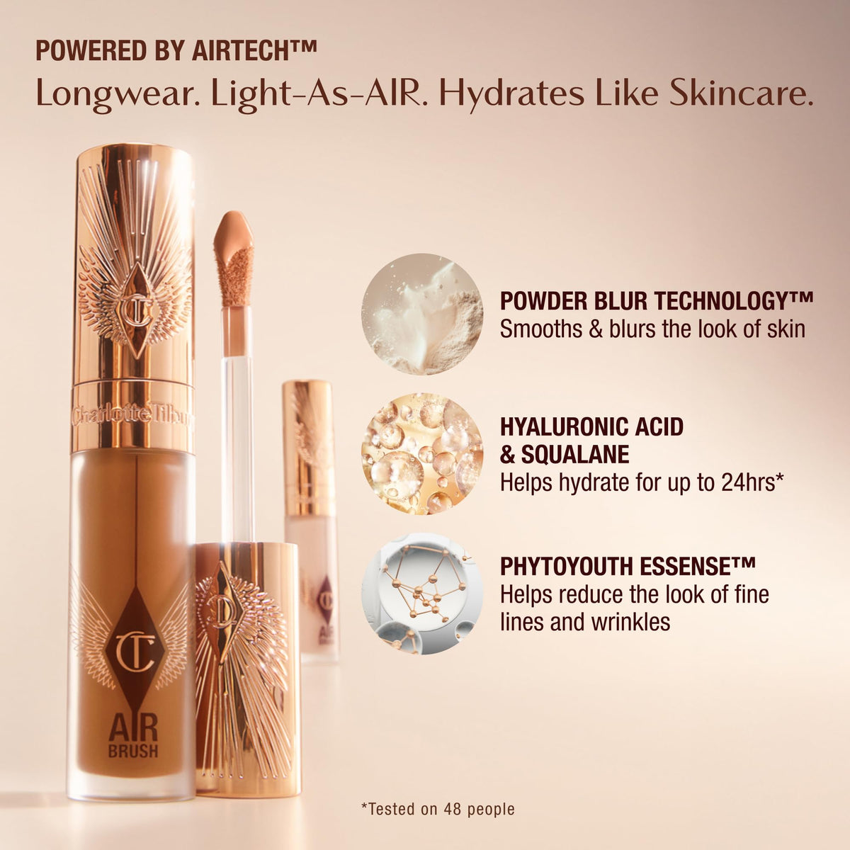 Charlotte Tilbury Airbrush Flawless Blur Concealer blemish-blur image hints at even skin tone