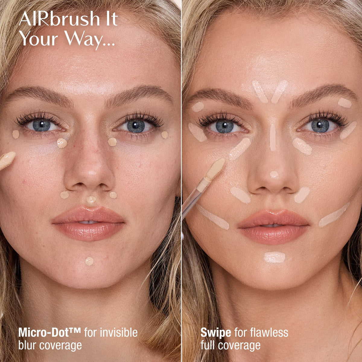 Charlotte Tilbury Airbrush Flawless Blur Concealer diamond-center allows seamless blending
