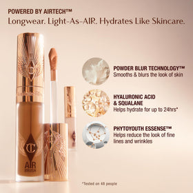 Charlotte Tilbury Airbrush Flawless Blur Concealer with hyaluronic acid for hydration