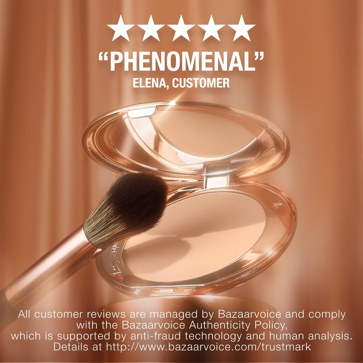 Charlotte Tilbury Airbrush Flawless Finish Powder shade 4 Deep swatch model.