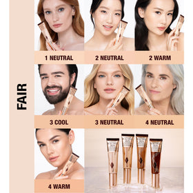 Charlotte Tilbury Beautiful Skin close-up of brush application for buildable coverage