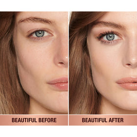 Swatches of Charlotte Tilbury Beautiful Skin Concealer on skin showing shade range