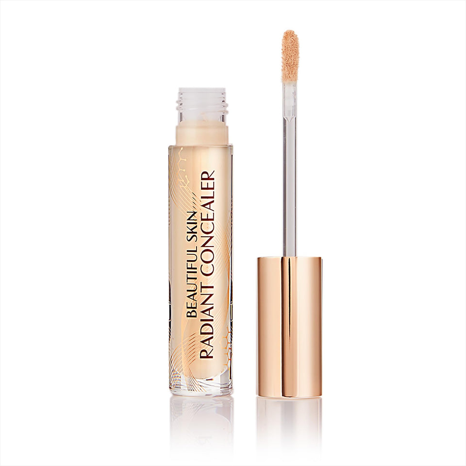 Charlotte Tilbury Beautiful Skin Concealer under-eye application for brightened, refreshed eyes.