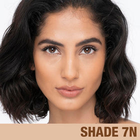 Shade 7 Neutral swatch on skin for medium olive undertones compatibility.