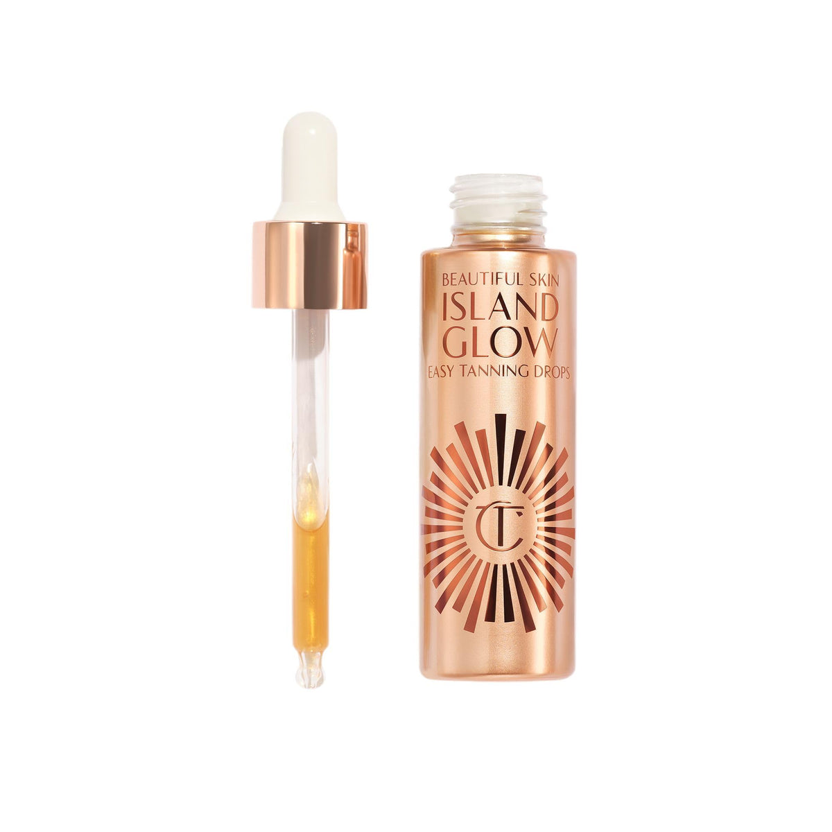 Charlotte Tilbury Beautiful Skin Tanning Drops bottle ready to create a natural sun-kissed glow