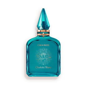 Charlotte Tilbury Calm Bliss bottle front view, signaling luxury and lasting aroma