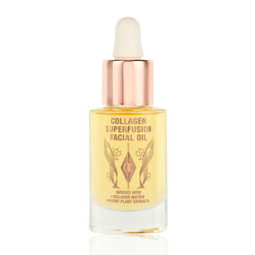 Charlotte Tilbury Collagen Superfusion bottle pour ready for nightly routine