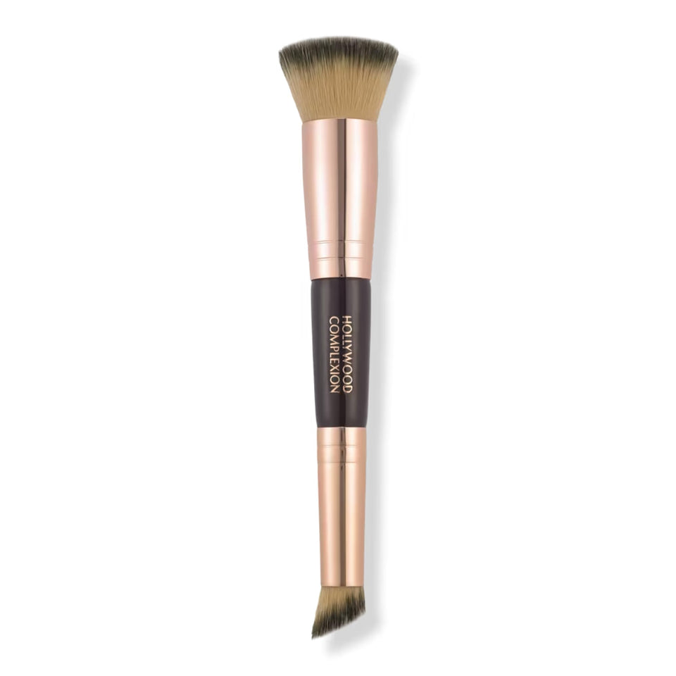 Charlotte Tilbury Hollywood Complexion Brush flat-top for fast, flawless base blending.