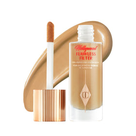 Charlotte Tilbury Hollywood Flawless Filter bottle closeup with radiant glow