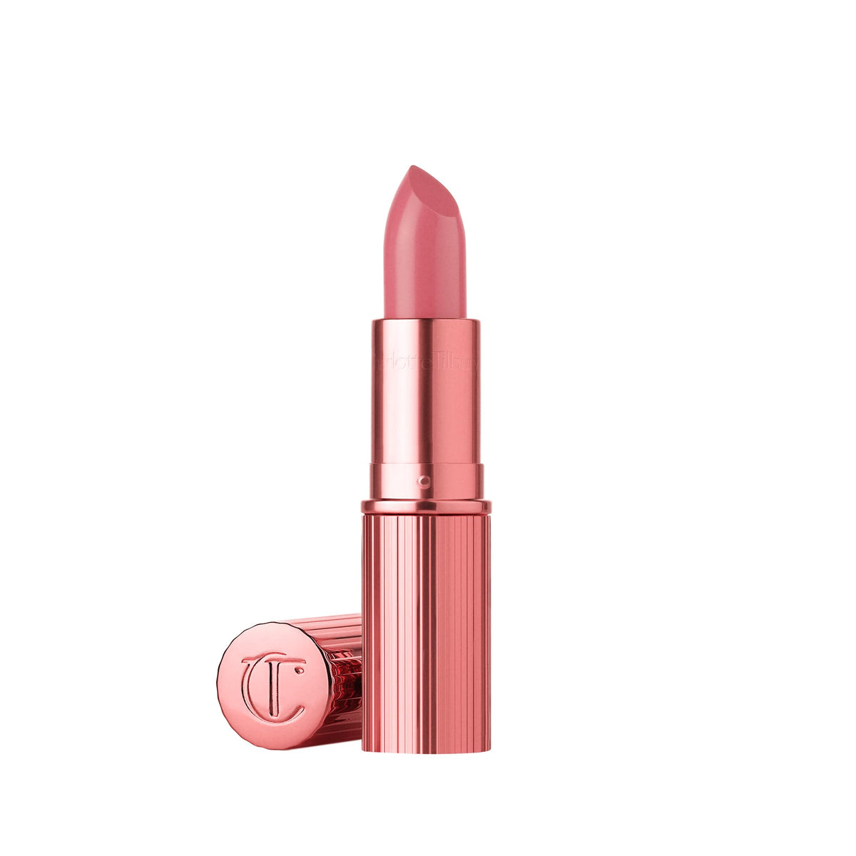 Charlotte Tilbury Candy Chic lipstick bullet swatch for a luminous pink pout