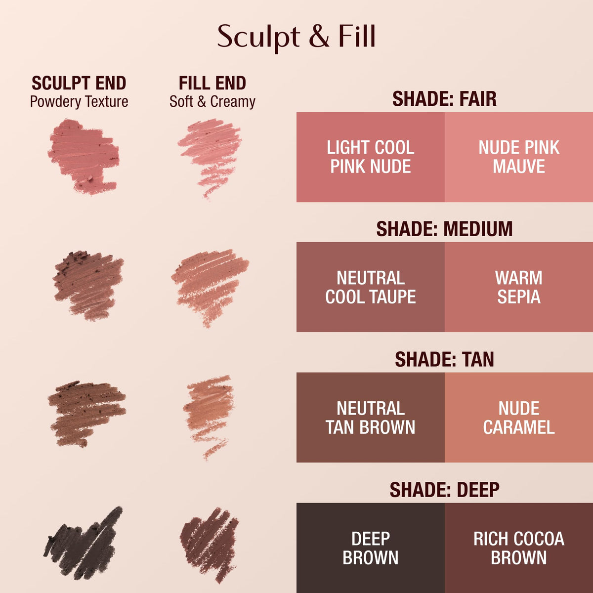 Tan shade Lip Cheat duo works across skin tones for everyday defined lips.