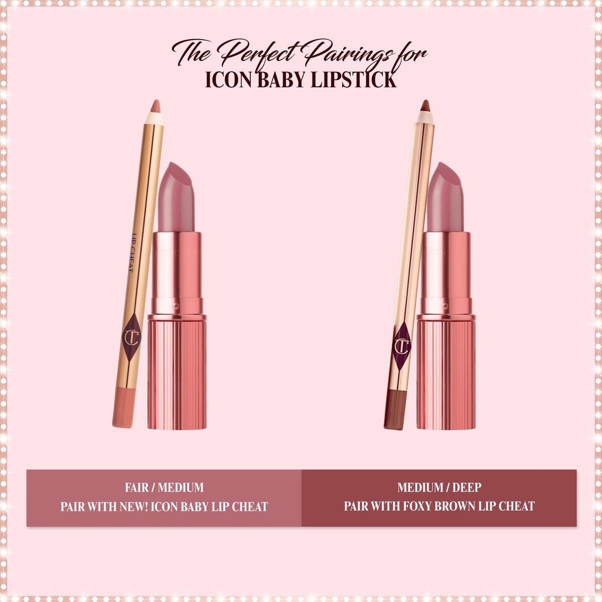 Defined lips with Lip Cheat Foxy Brown edging for a polished line.