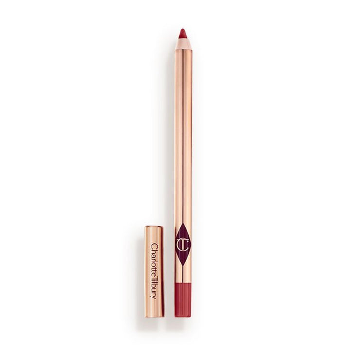 Charlotte Tilbury Lip Cheat liner in Crazy in Love defines a rose pink pout.