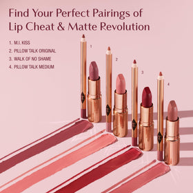 Charlotte Tilbury Lip Cheat Pencil serves as a perfect base for long-lasting lip looks