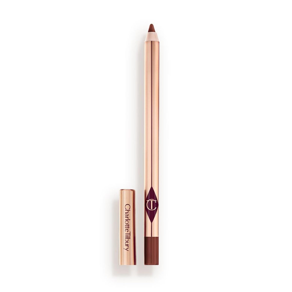 Charlotte Tilbury Lip Cheat Pencil Pillow Talk Deep defines lips with fuller look and smooth glide