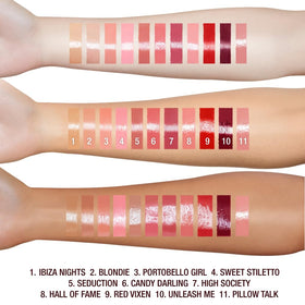 Charlotte Tilbury Lip Lustre with Pillow Talk layering close-up for added dimension and glow.