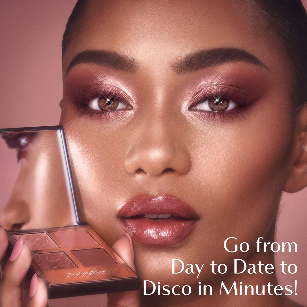 Charlotte Tilbury Luxury Palette Golden Goddess night-smoke close-up highlighting deeper outer corner.