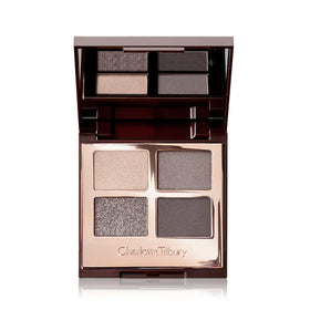 Charlotte Tilbury Luxury Palette The Rock Chick quad with shimmering grey shades for a smoky eye