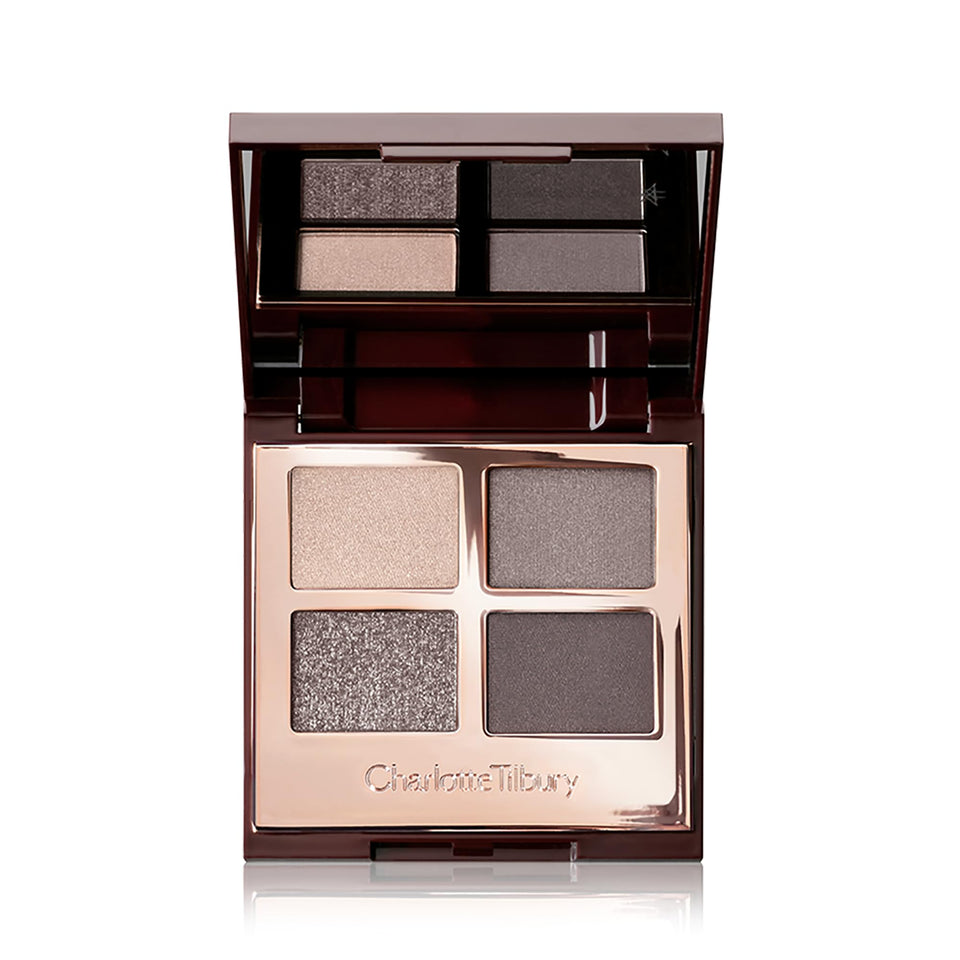 Charlotte Tilbury Luxury Palette The Rock Chick quad with shimmering grey shades for a smoky eye