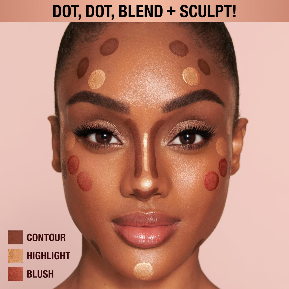 Charlotte Tilbury Magic Cushion applicator close-up for easy dot-and-blend