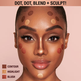 Charlotte Tilbury Magic Cushion applicator close-up for easy dot-and-blend