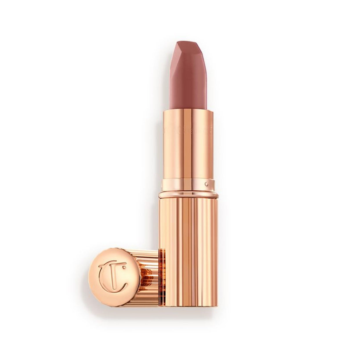 Charlotte Tilbury Matte Revolution Very Victoria bullet close-up for precise color.