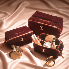 Charlotte Tilbury medium bag with zip pocket helps secure small items during travel