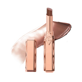 Charlotte Tilbury Pillow Talk Blush Balm Lip Tint swatch showing sheer color.