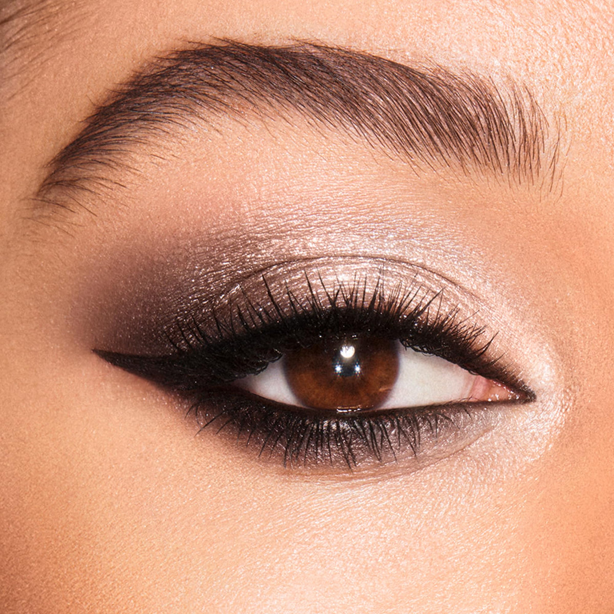 Charlotte Tilbury Rock Chick charcoal-grey matte shade defines the crease softly