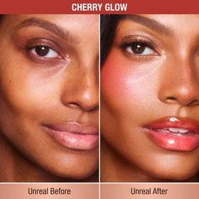Unreal Blush Stick hydrates while adding a soft glow to skin.