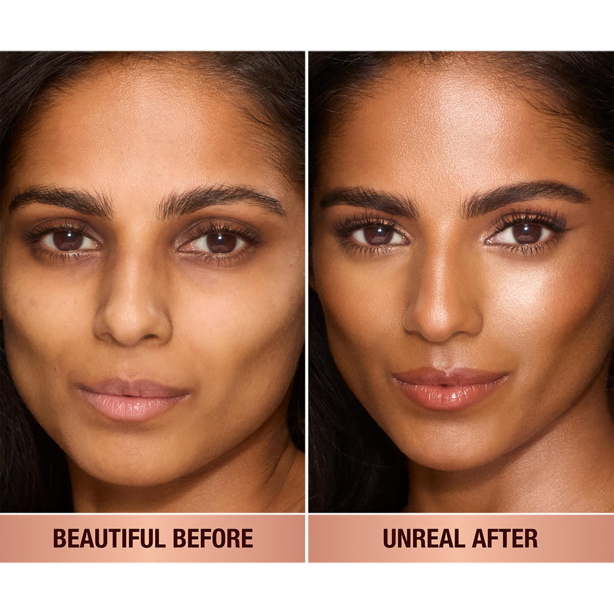 Unreal Skin Tint stick application offers an easy swipe for sheer-to-light coverage with a soft glow.
