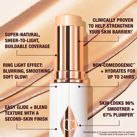 Unreal Skin Tint swirl texture close-up reveals a smooth, blurring effect.
