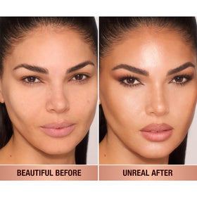 Charlotte Tilbury Unreal Skin Tint swirl texture showing sheer coverage and smooth finish.