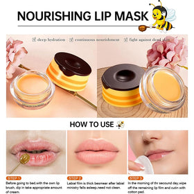 Charm Kiss Bee Lip Mask on vanity display.