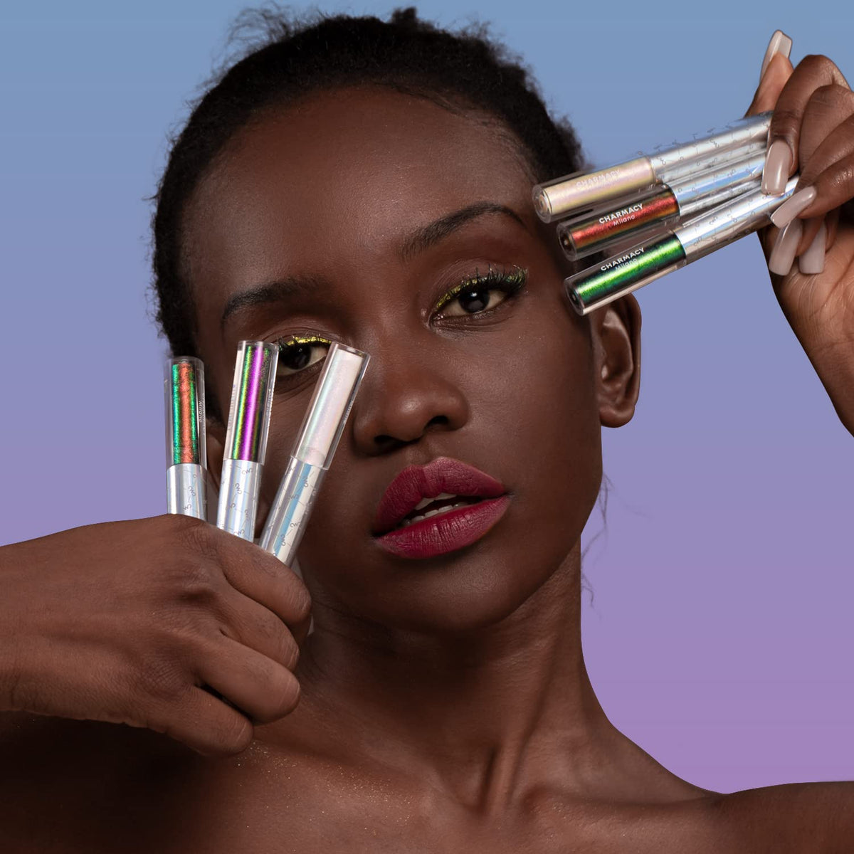 CHARMACY Chameleon eyeliner brush detail highlights precision tip for clean wings