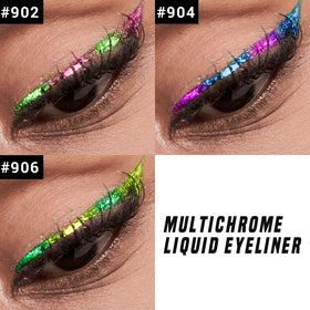 CHARMACY Chameleon eyeliner metallic swatch reveals shifting tones in light