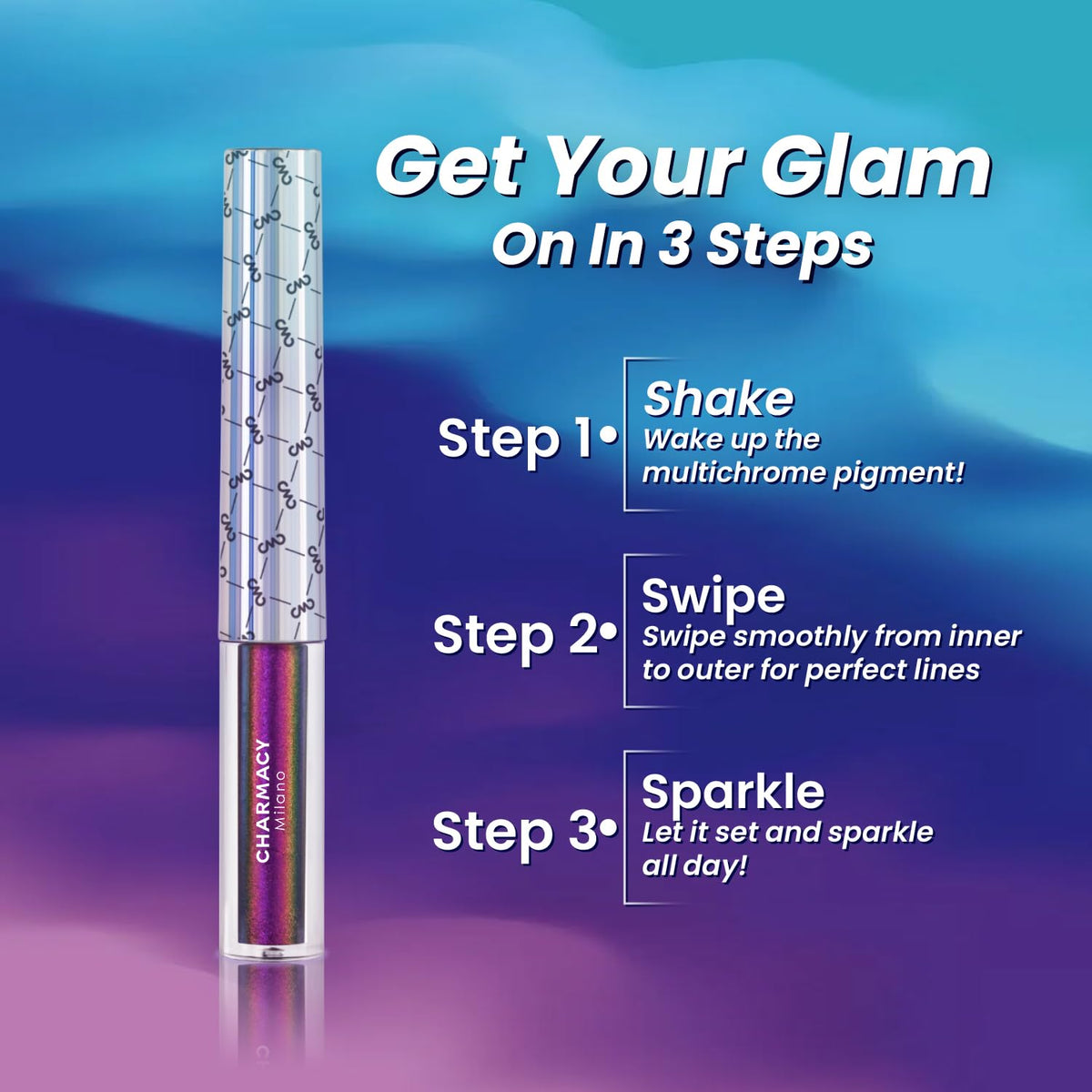 CHARMACY Chameleon eyeliner ultra fine tip enables precise thin lines