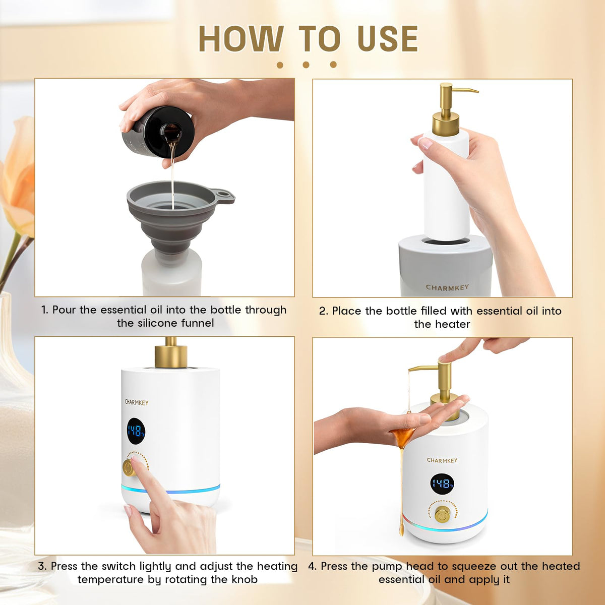 CharmKey ideal for professional spa or barber shop warm therapy sessions