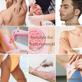 CHARMKEY waxing in use on leg for home hair removal.