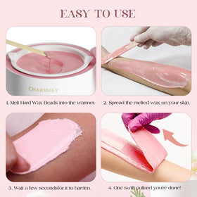CHARMKEY waxing kit designed for face and eyebrows, compact and ready