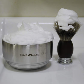 CHARMMAN compact-size shaving bowl fits comfortably in the hand