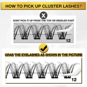 CHARMO'CLOCK 8-16mm lash lengths close-up showing natural to dramatic options.