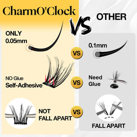 CHARMO'CLOCK reusable clusters in a compact case for travel touch-ups.