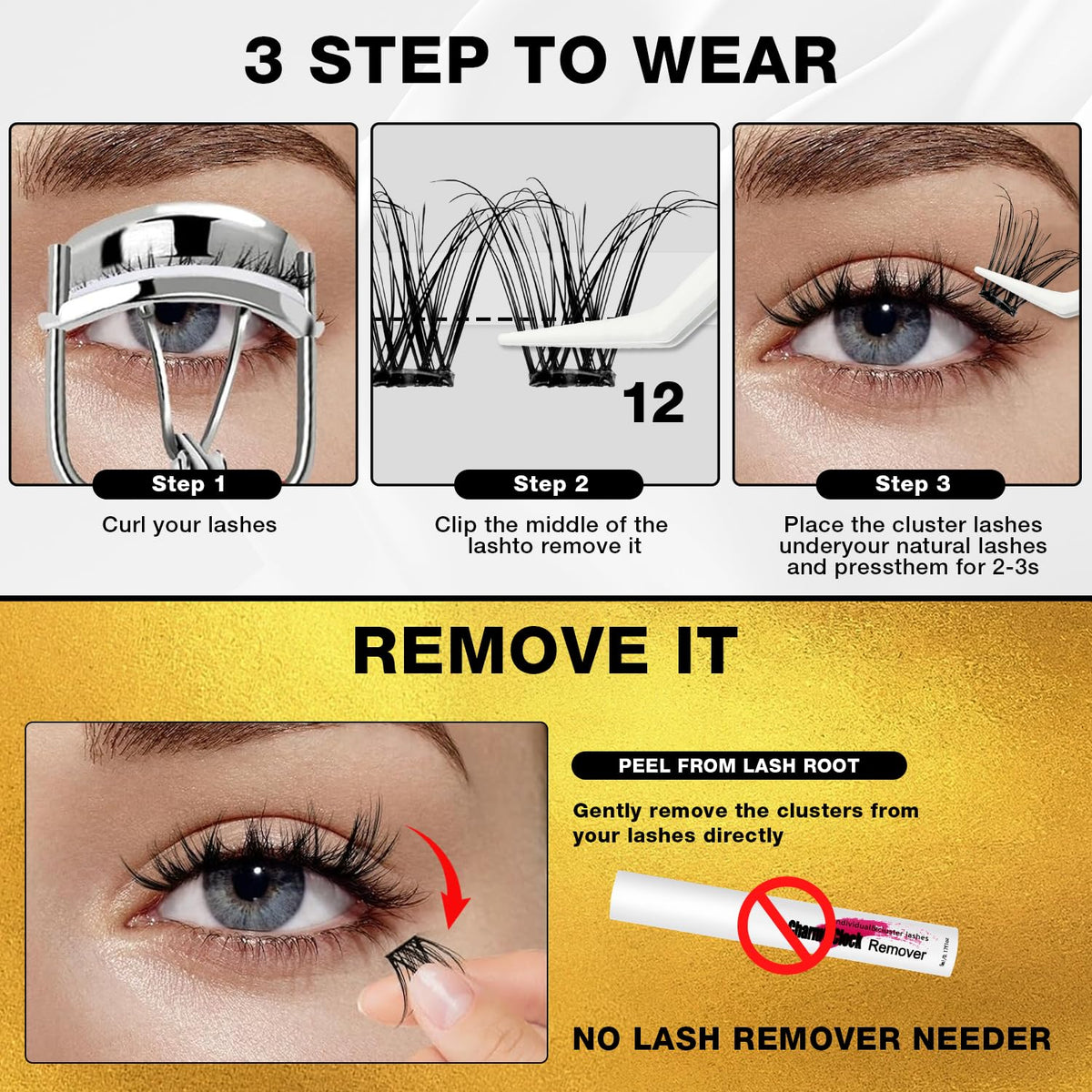 CHARMO'CLOCK glue-free design suits on-the-go beauty routines.